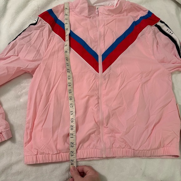 Victoria’s Secret Pink Aviator Style Jacket Windbreaker Medium - Picture 10 of 13